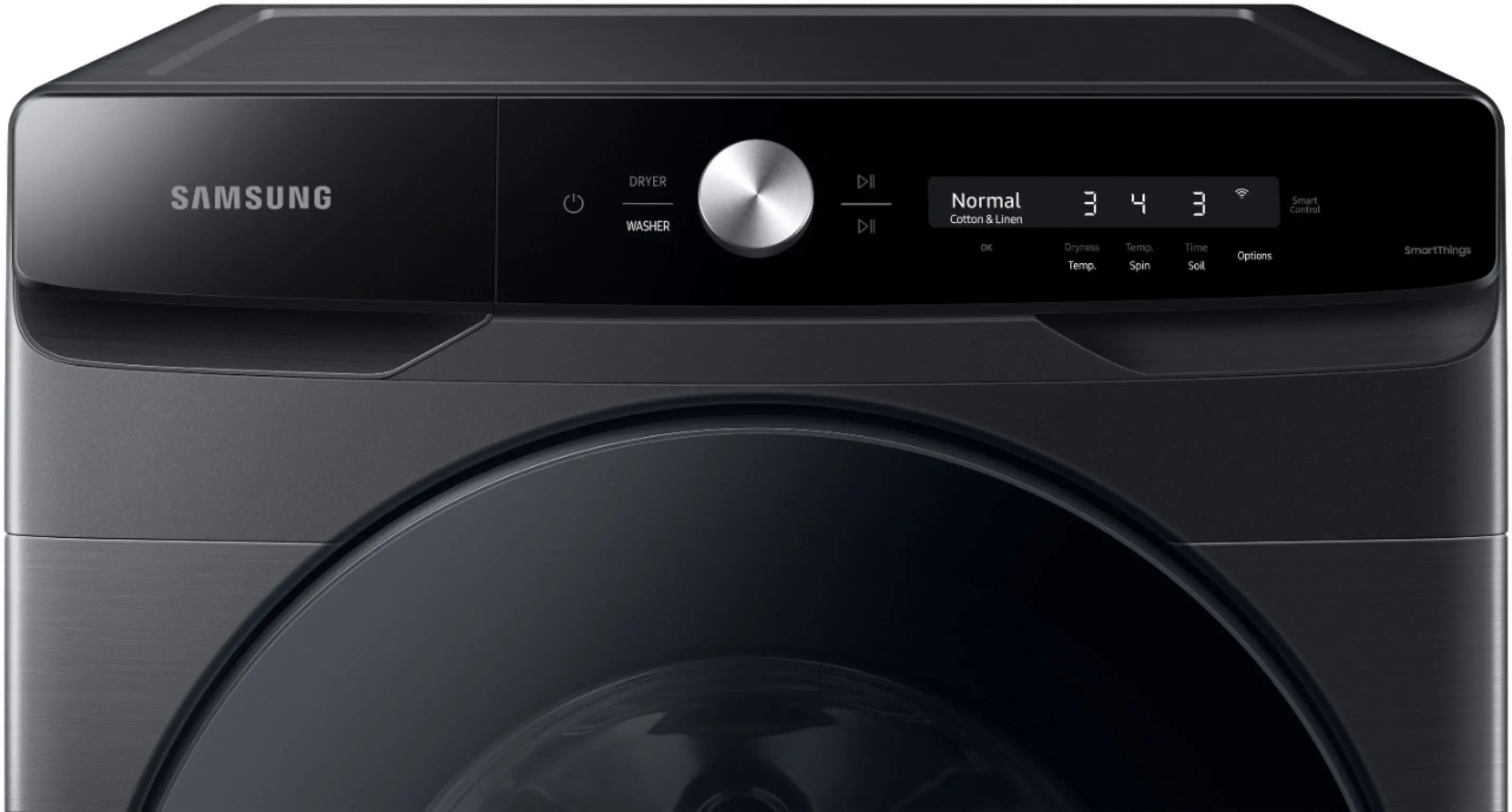WF50A8600AV Samsung Extra-Large Capacity Smart Dial Front Load Washer with CleanGuard - Brushed Black 5.0 cu. ft.-2