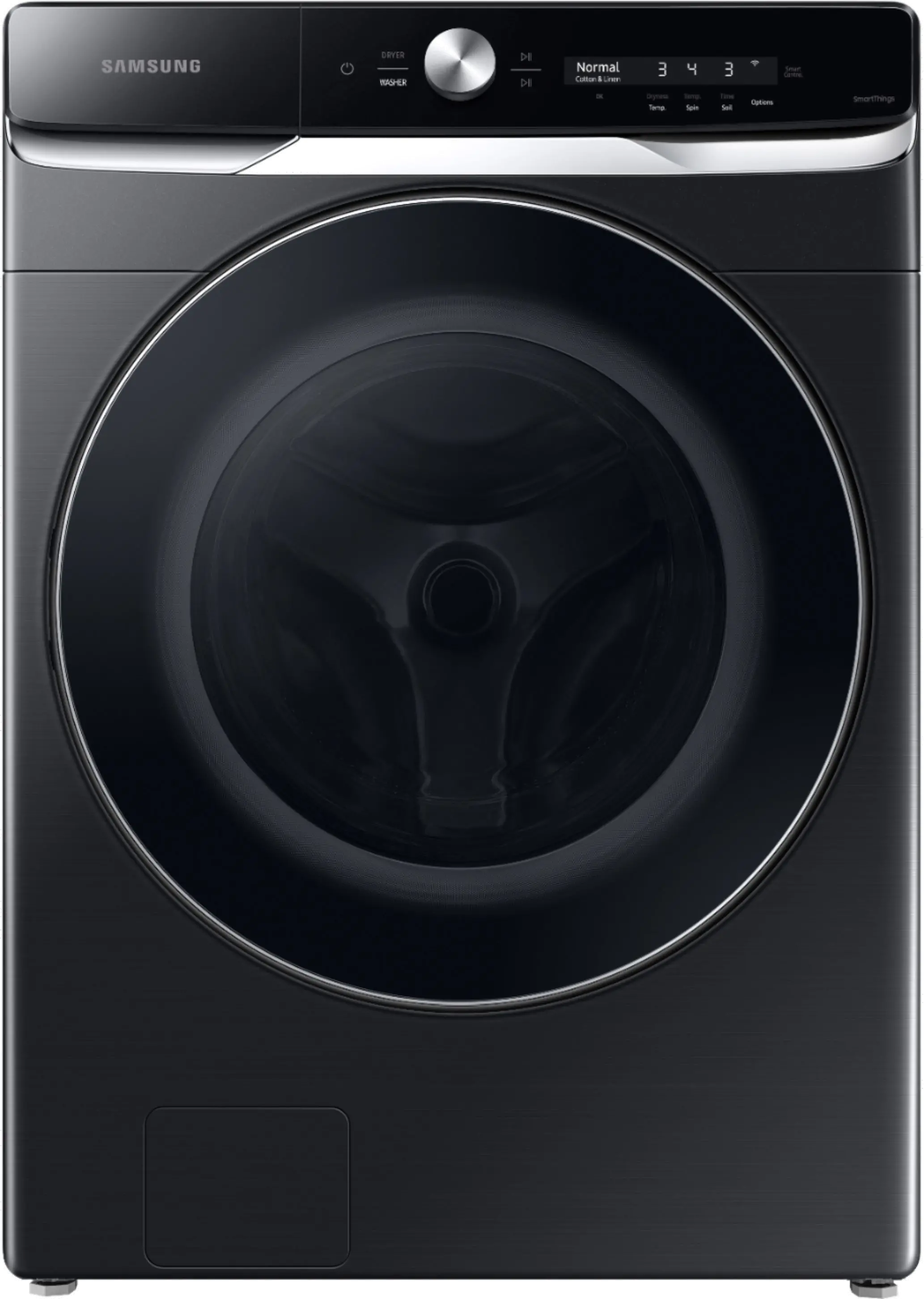 WF50A8800AV Samsung Extra-Large Capacity Smart Dial Front Load Washer with OptiWash - Brushed Black 5.0 cu. ft.-1