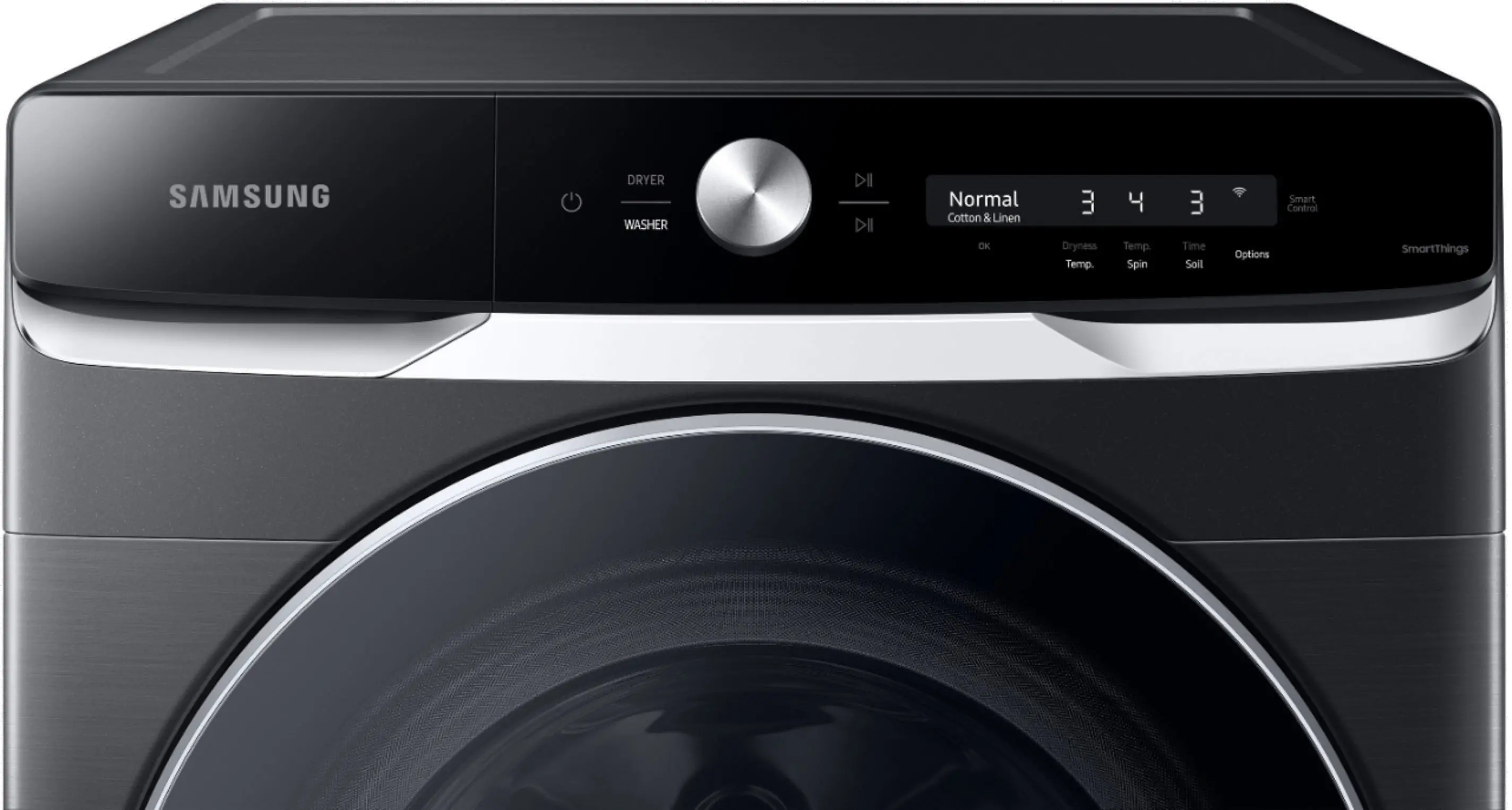 WF50A8800AV Samsung Extra-Large Capacity Smart Dial Front Load Washer with OptiWash - Brushed Black 5.0 cu. ft.-2