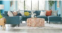 KIT Design Lab Blue 4 Piece Sectional Sofa with RAF Chaise-2