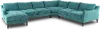KIT Design Lab Blue 4 Piece Sectional with LAF Chaise