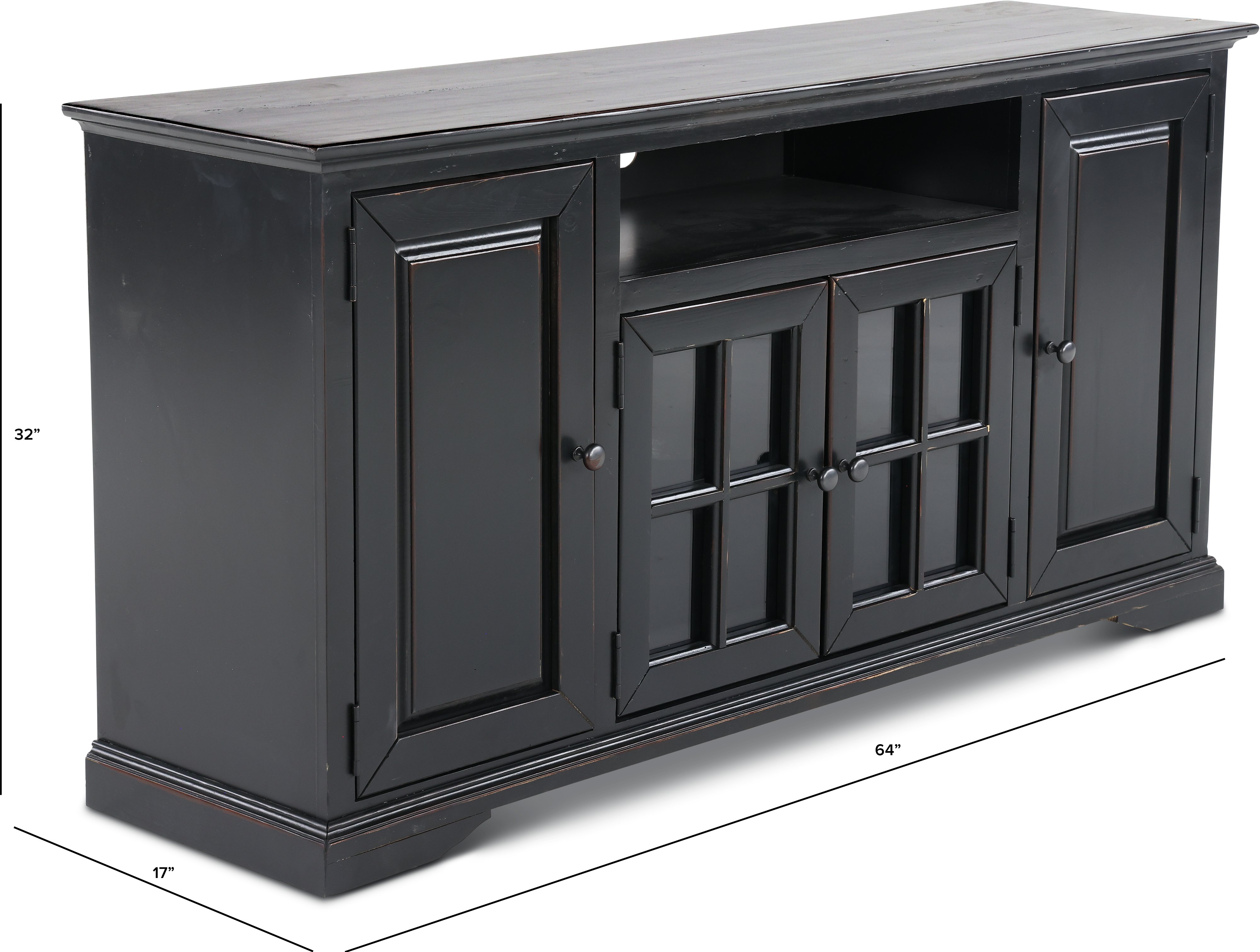 Hamilton 64 Inch Black TV Stand-4