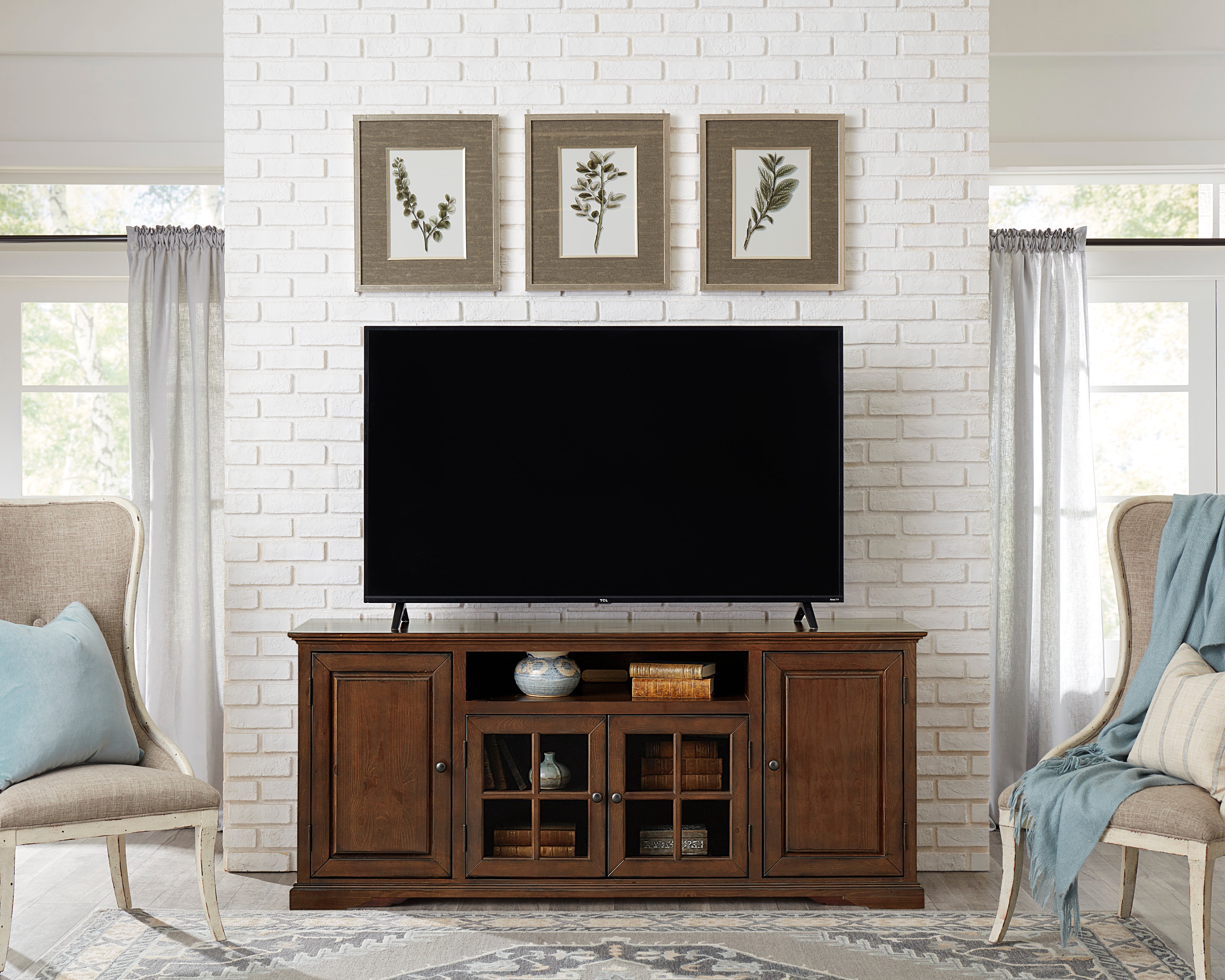 74 Inch Cherry TV Stand - Hamilton-2