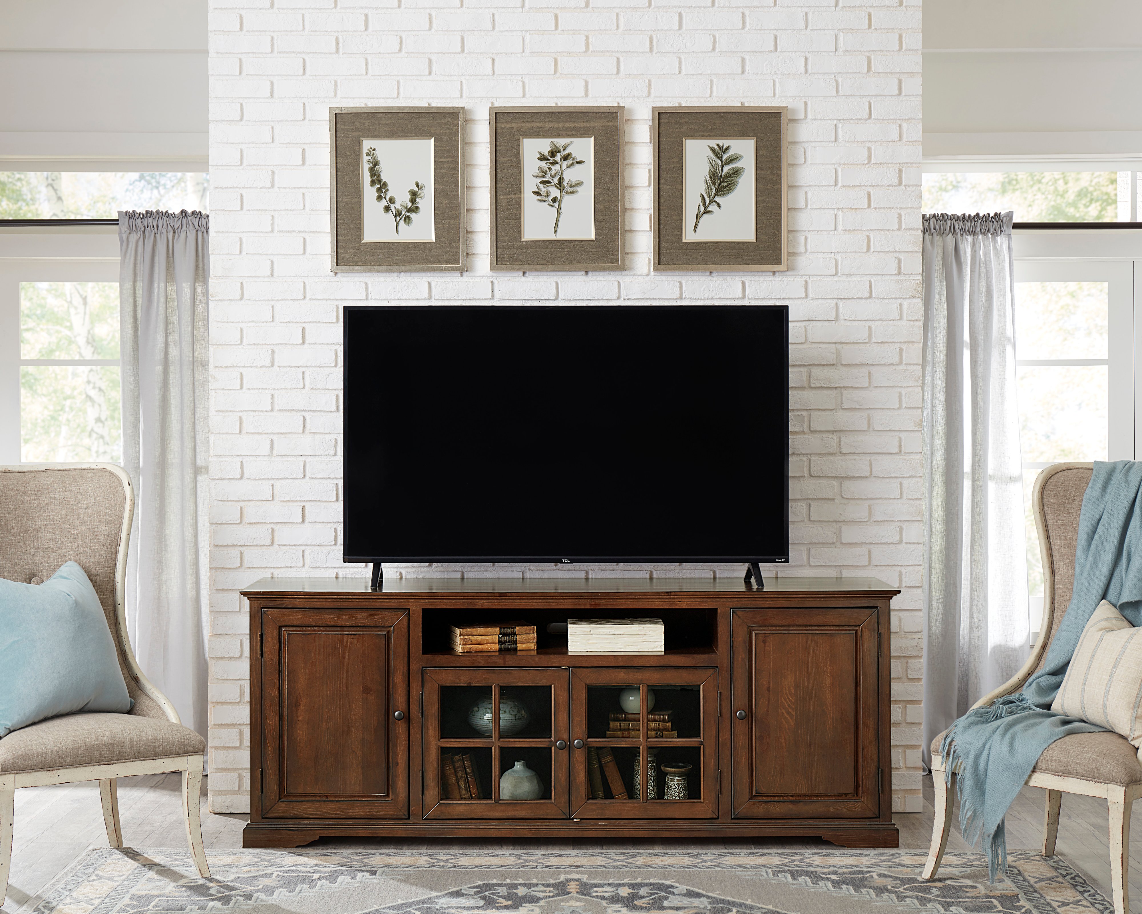 82 Inch Cherry TV Stand - Hamilton-2