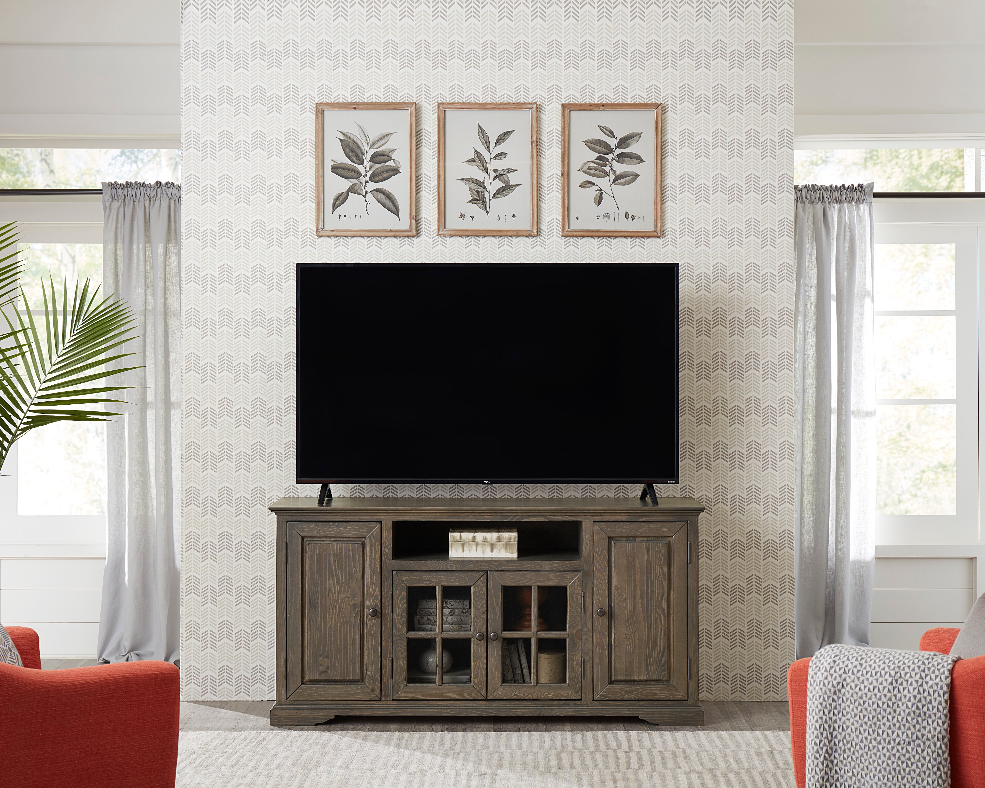 64 Inch Gray TV Stand -Hamilton-2