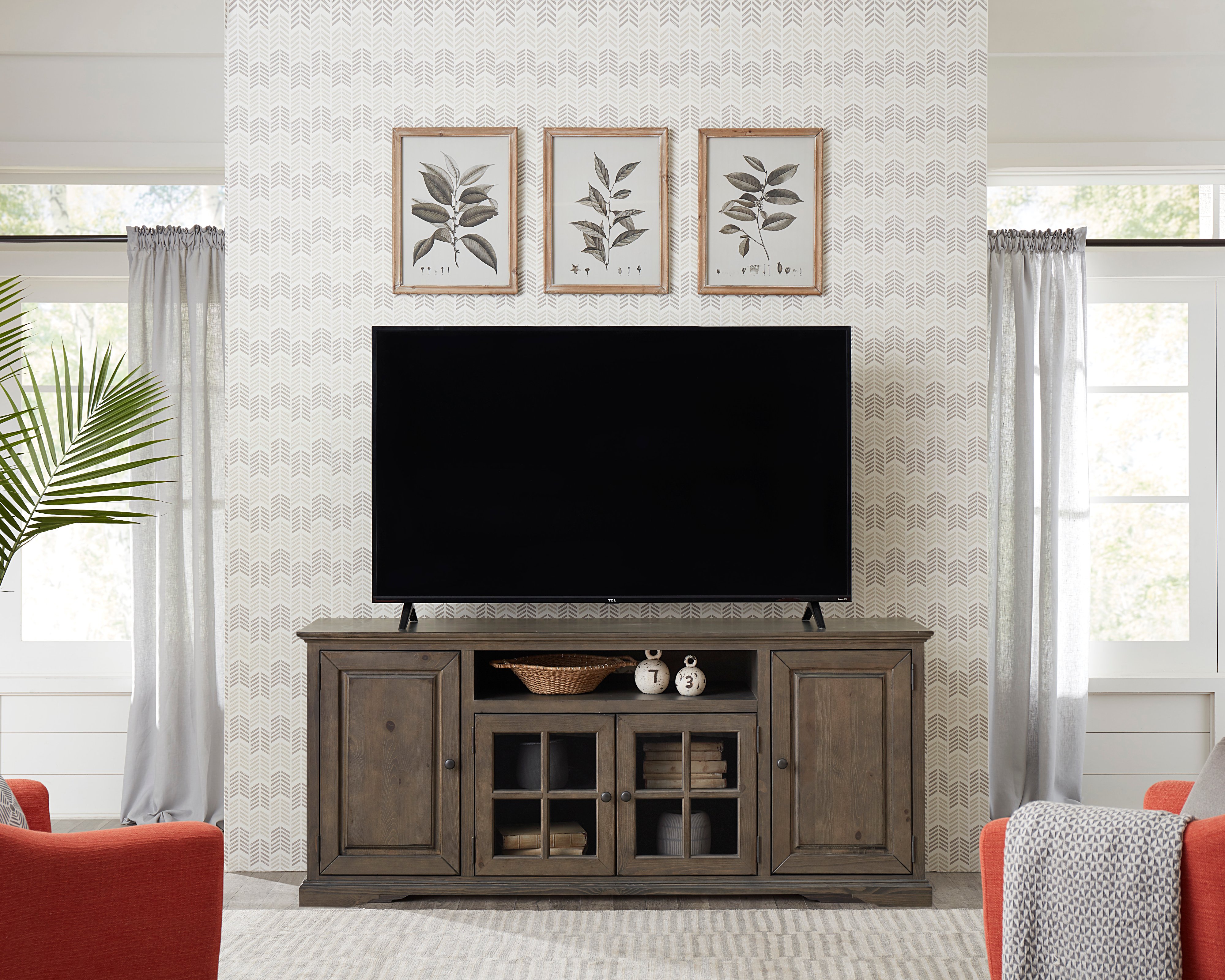 Hamilton 74 Gray TV Stand-2