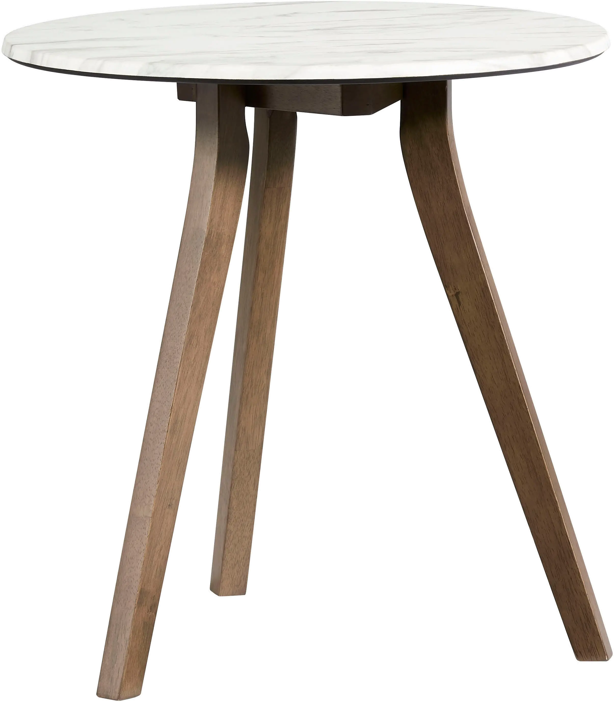 Pixie Contemporary Round End Table with White Top-1