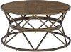 Brushed Gold Round Coffee Table - Soho