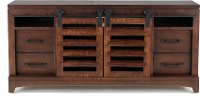 Modern Dark Brown 72 Inch TV Stand - Barndoor