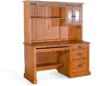 Sedona Medium Brown Desk and Hutch