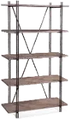 Industrial Bookcase with Metal Frame - Orren