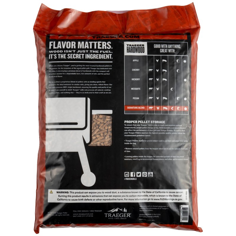 PEL331 Traeger Grill Signature Blend Pellets 20 lb Bag-2