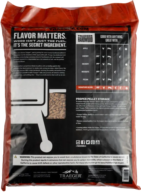 PEL331 Traeger Grill Signature Blend Pellets 20 lb Bag-2