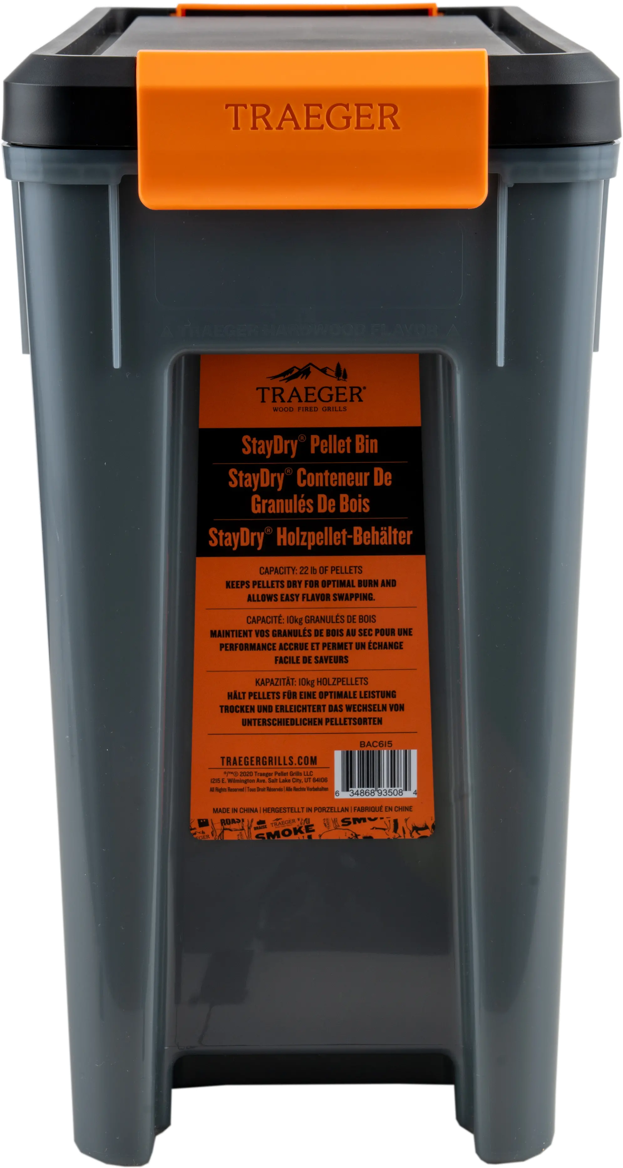 BAC615 Traeger Stay Dry Pellet Storage Bin with Lid-2