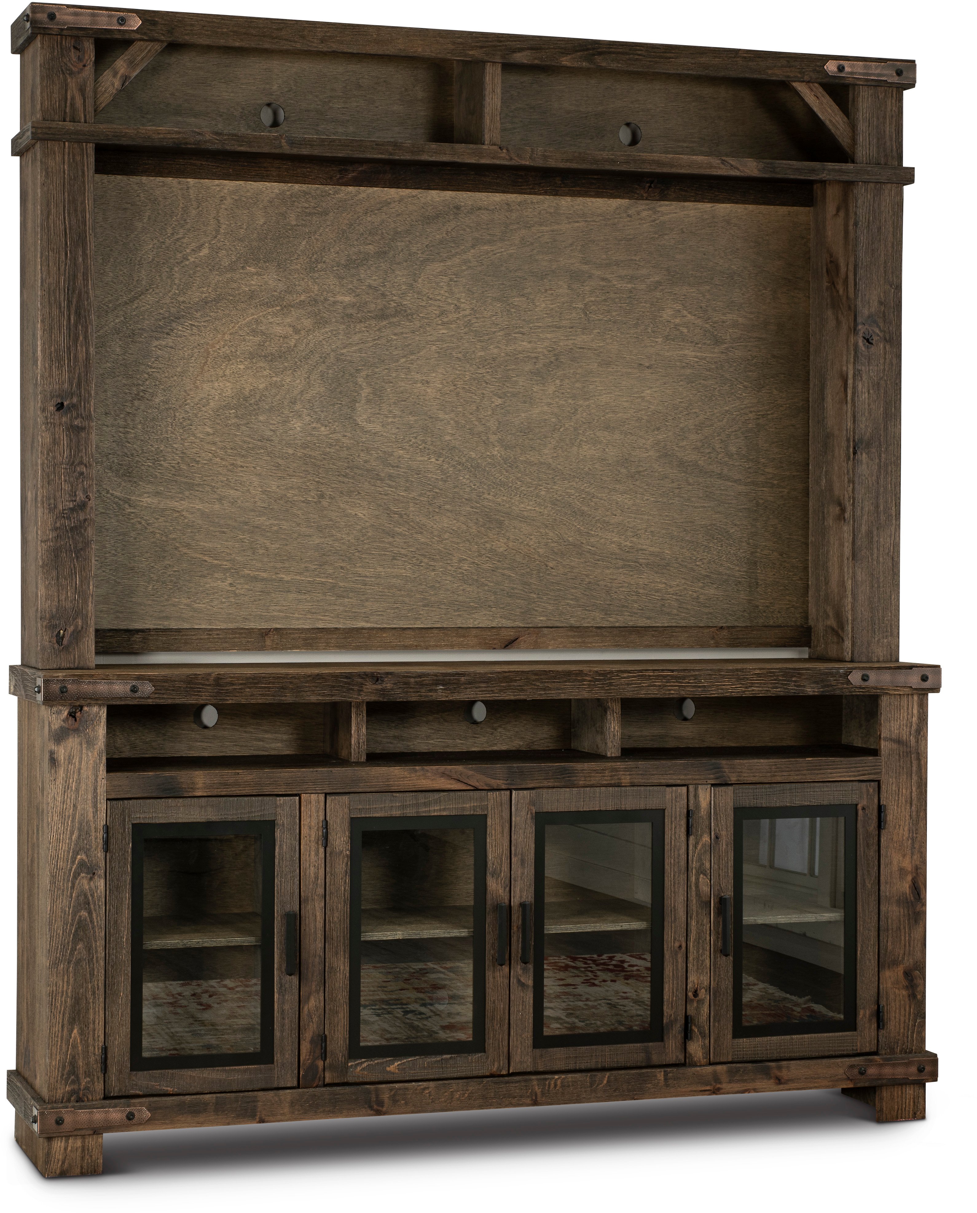Sawyer Medium Brown Farmhouse 78 Inch Entertainment Center-1
