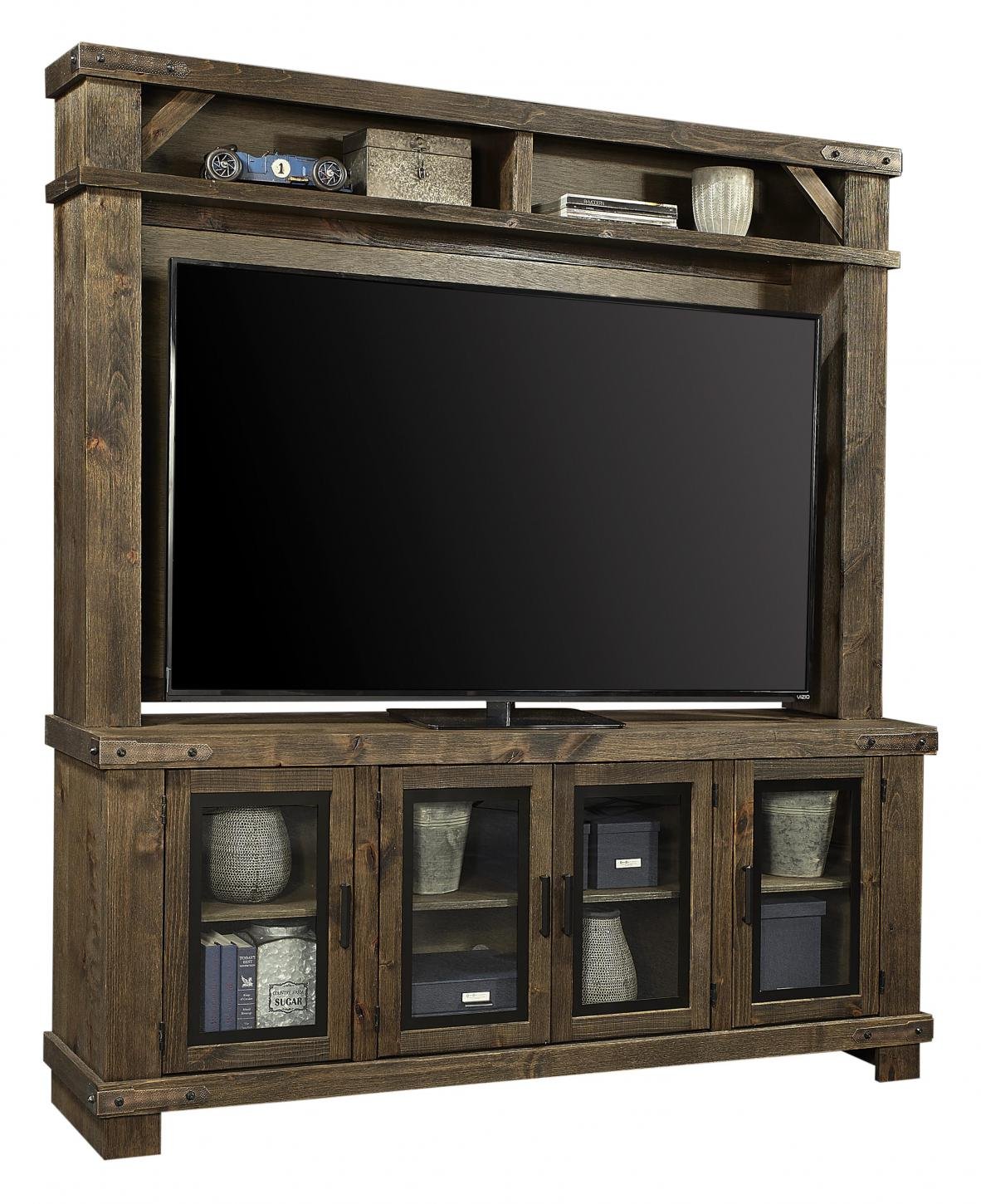 Sawyer Medium Brown Farmhouse 78 Inch Entertainment Center-3