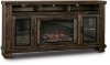 Maple Brown 78 Inch Fireplace TV Stand - Sawyer