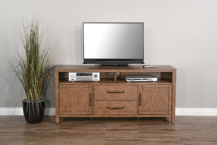 Doe Valley Light Brown Rustic 66 Inch TV Stand