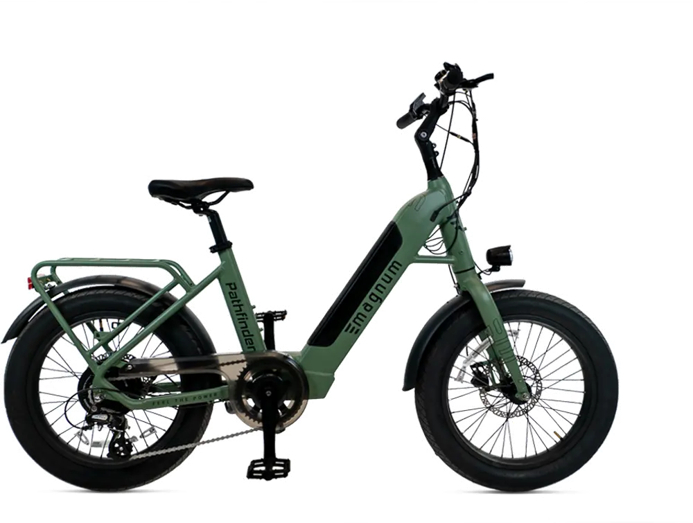 FAT_TIRE/PATH500_GRN Magnum Pathfinder 48-Volt, 500W Electric Bike - Forest Green-1