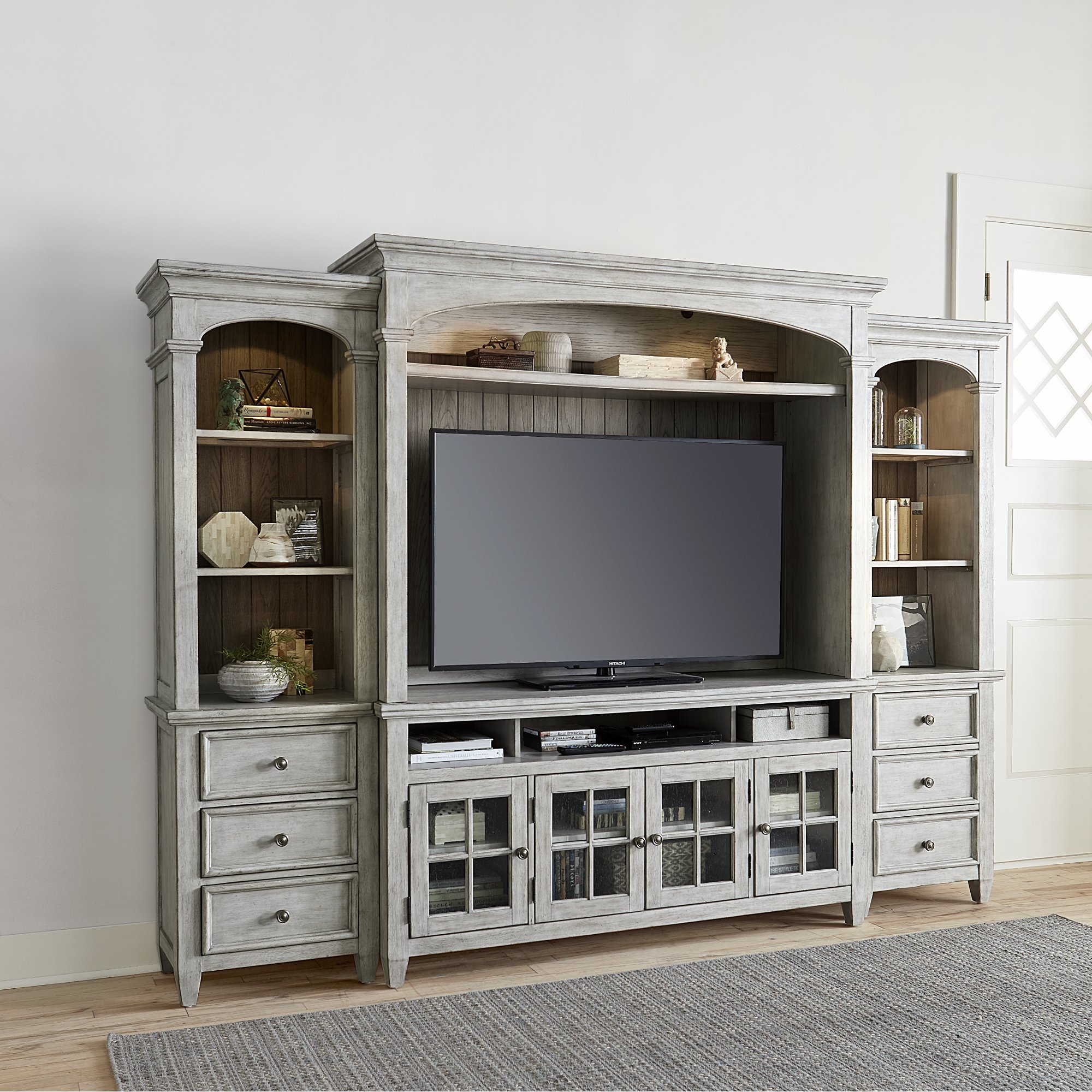 Heartland Country Chic Entertainment Wall Center-2