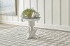 Country Chic White Washed Round End Table - Magnolia Manor