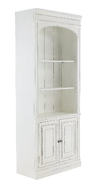 Country Chic White Bookcase - Magnolia Manor-2