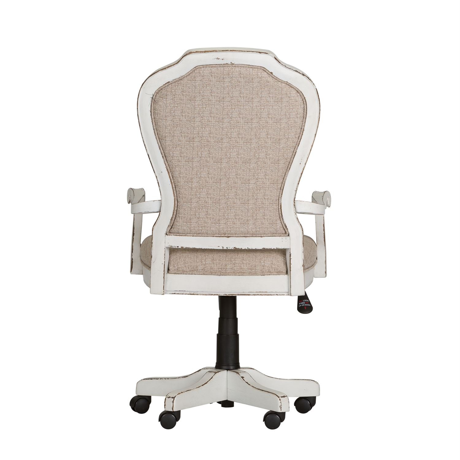 Magnolia Manor Distressed White Desk Chair-4