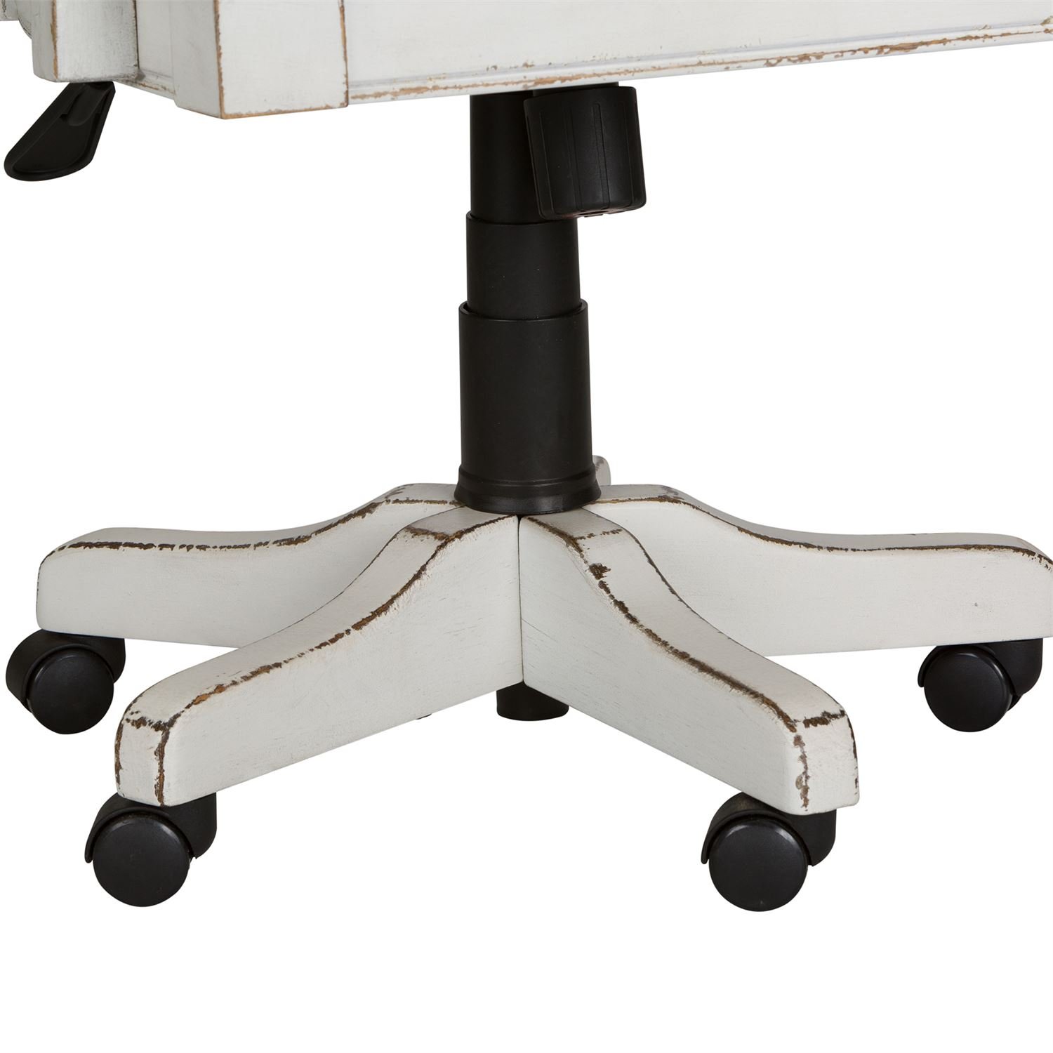 Magnolia Manor Distressed White Desk Chair-5