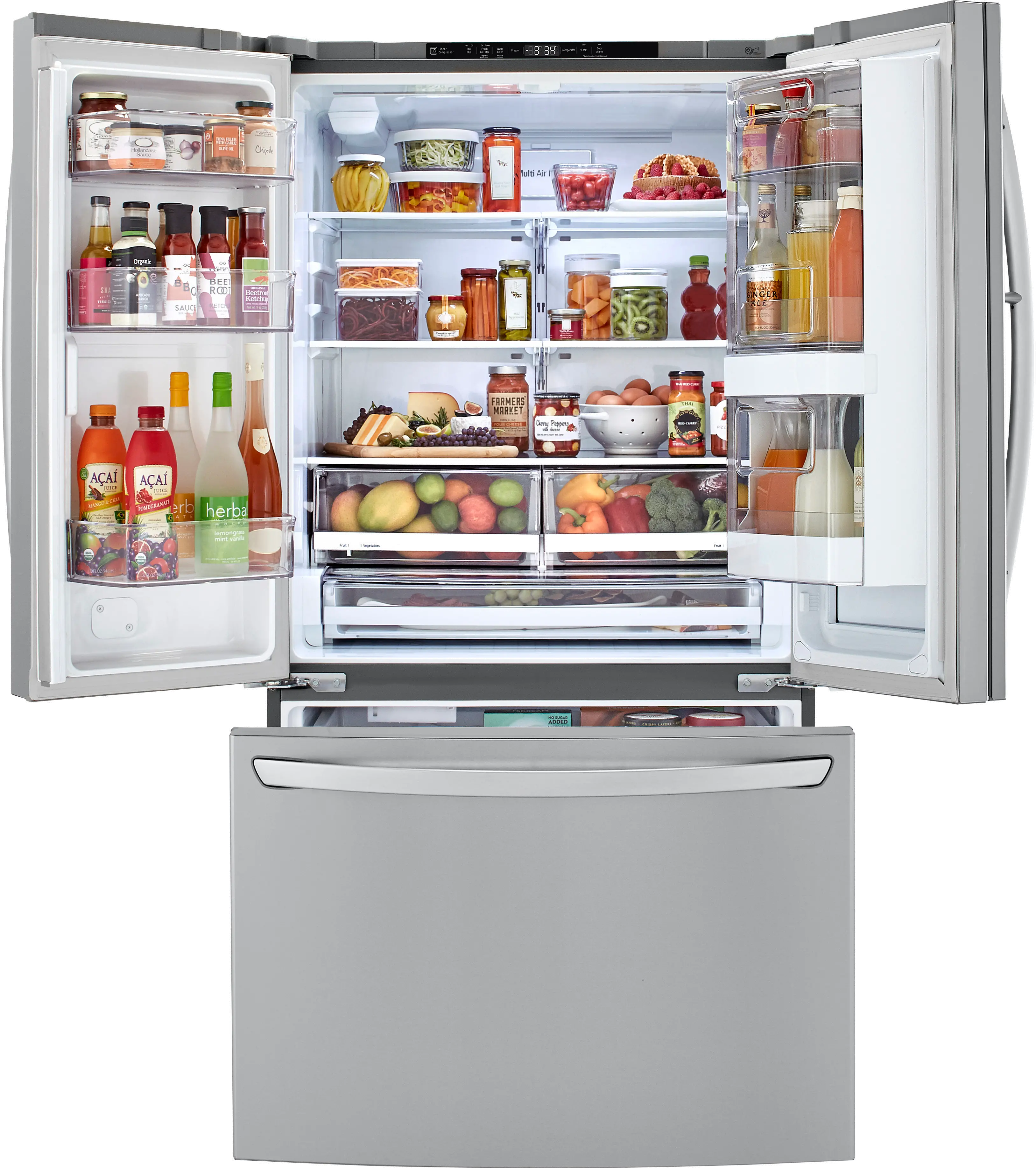 LFCC23596S LG 22.6 cu ft French Door Refrigerator - Counter Depth Stainless Steel-3