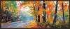 Multi Color Autumn Backlight Framed Wall Art