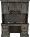 Sinclair Ash Gray Credenza and Hutch