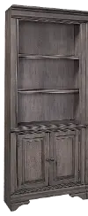 Sinclair Ash Gray Bookcase with Door