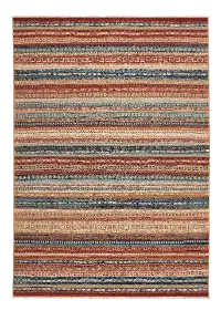 3460RS05030704960 5 x 8 Medium Red and Blue Striped Area Rug - Jules-Gabbeh