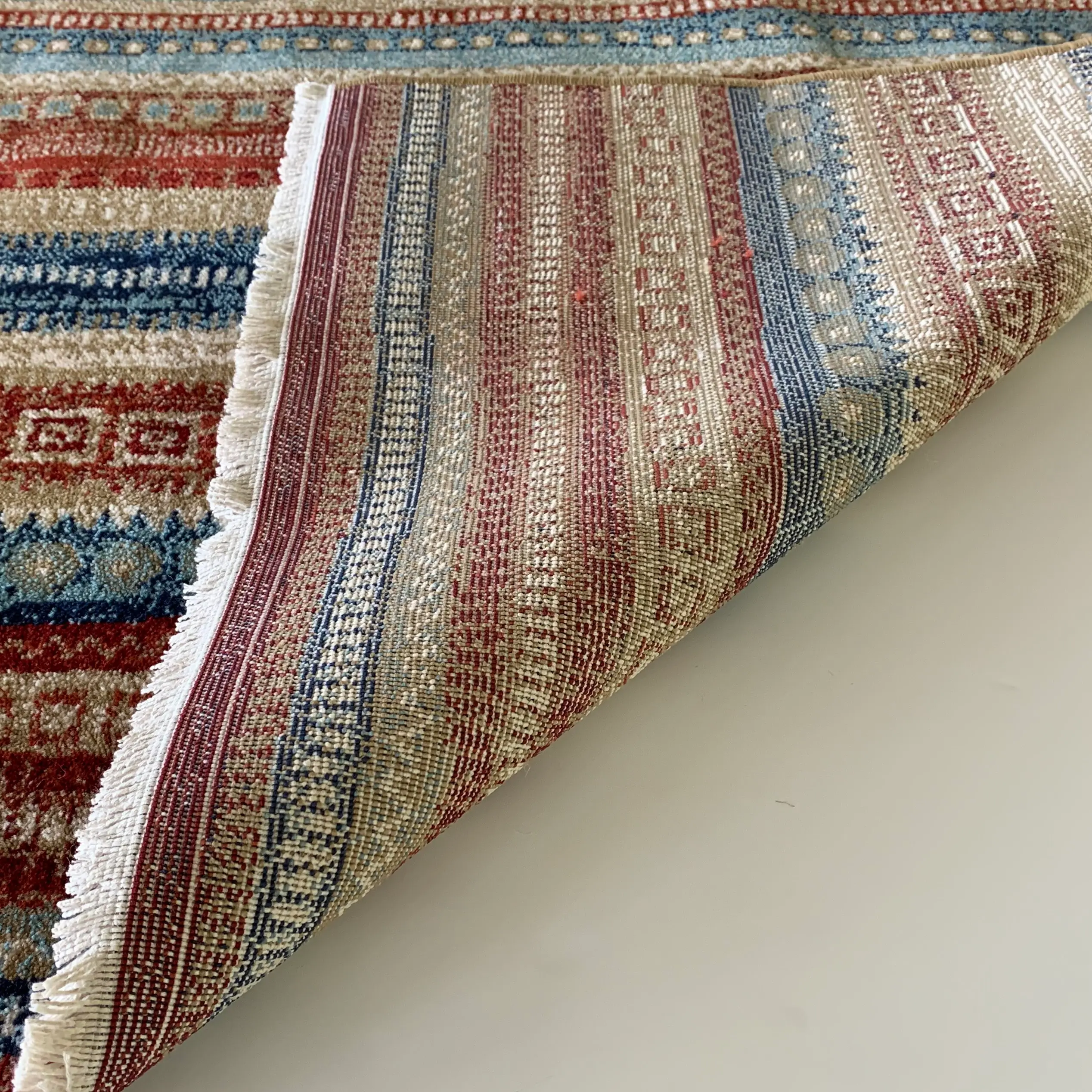 3460RS05030704960 5 x 8 Medium Red and Blue Striped Area Rug - Jules-Gabbeh-2