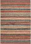 3460RS05030704960 Jules-Gabbeh 5 x 8 Red and Blue Striped Area Rug