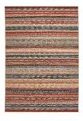 3460RS05030704960 Jules-Gabbeh 5 x 8 Red and Blue Striped Area Rug