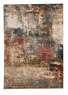 5 x 8 Medium Distressed Beige, Blue, and Red Area Rug - Landis-Abstract