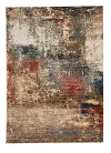 3920RS08001000940 8 x 10 Large Distressed Beige, Blue, and Red Area Rug - Landis-Abstract