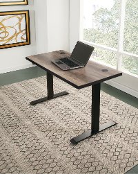 Brown Sit and Stand Desk - Streamline