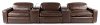 Chocolate Brown Leather 5 Piece Home Theater Seating - Spaces