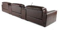 Chocolate Brown Leather 5 Piece Home Theater Seating - Spaces-4