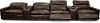 Chocolate Brown Leather 6 Piece Home Theater Seating - Spaces