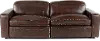 Spaces Brown Leather Power Reclining Sofa