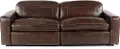 Spaces Brown Leather Power Reclining Sofa