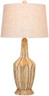 Clearance Distressed Beige Resin Table Lamp