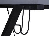Black L-Shaped Gaming Desk with LED Lights - Checkpoint Battle Station-6