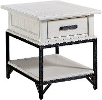 White End Table with Drawer - Brandon Creek