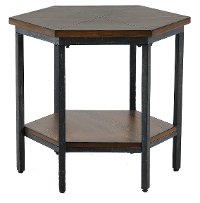 Contemporary Mocha Brown End Table - Ultimo