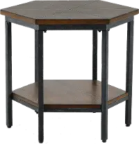 Contemporary Mocha Brown End Table - Ultimo