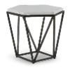 Corvus Modern End Table with White Marble